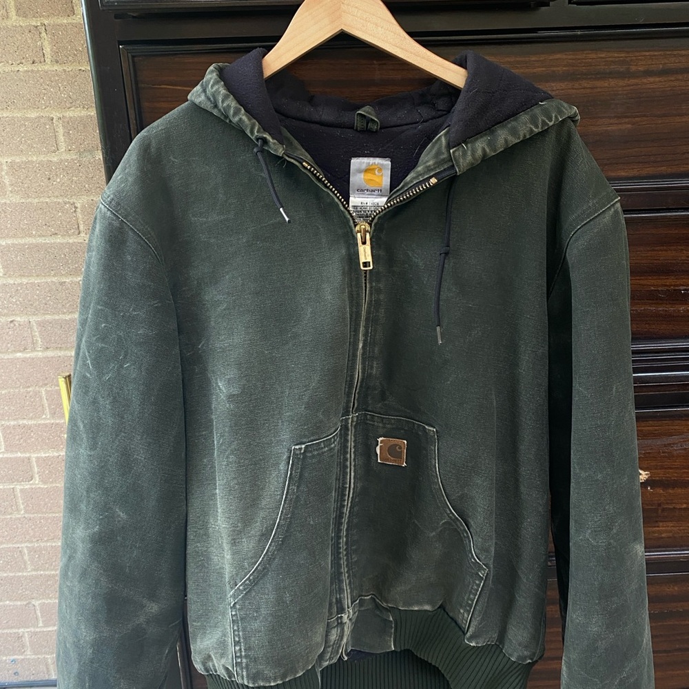 RARE Carhartt MOSS GREEN OG Hooded Jacket
